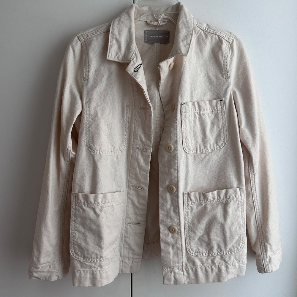 NWOT Everlane Chore Jacket in Bone/Ivory (XS) - Picture 5 of 8